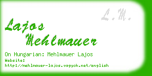 lajos mehlmauer business card